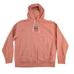 Nike Mens Peach Coral Abstract Graphic Pullover Hoodie Greetings from Paradise L
